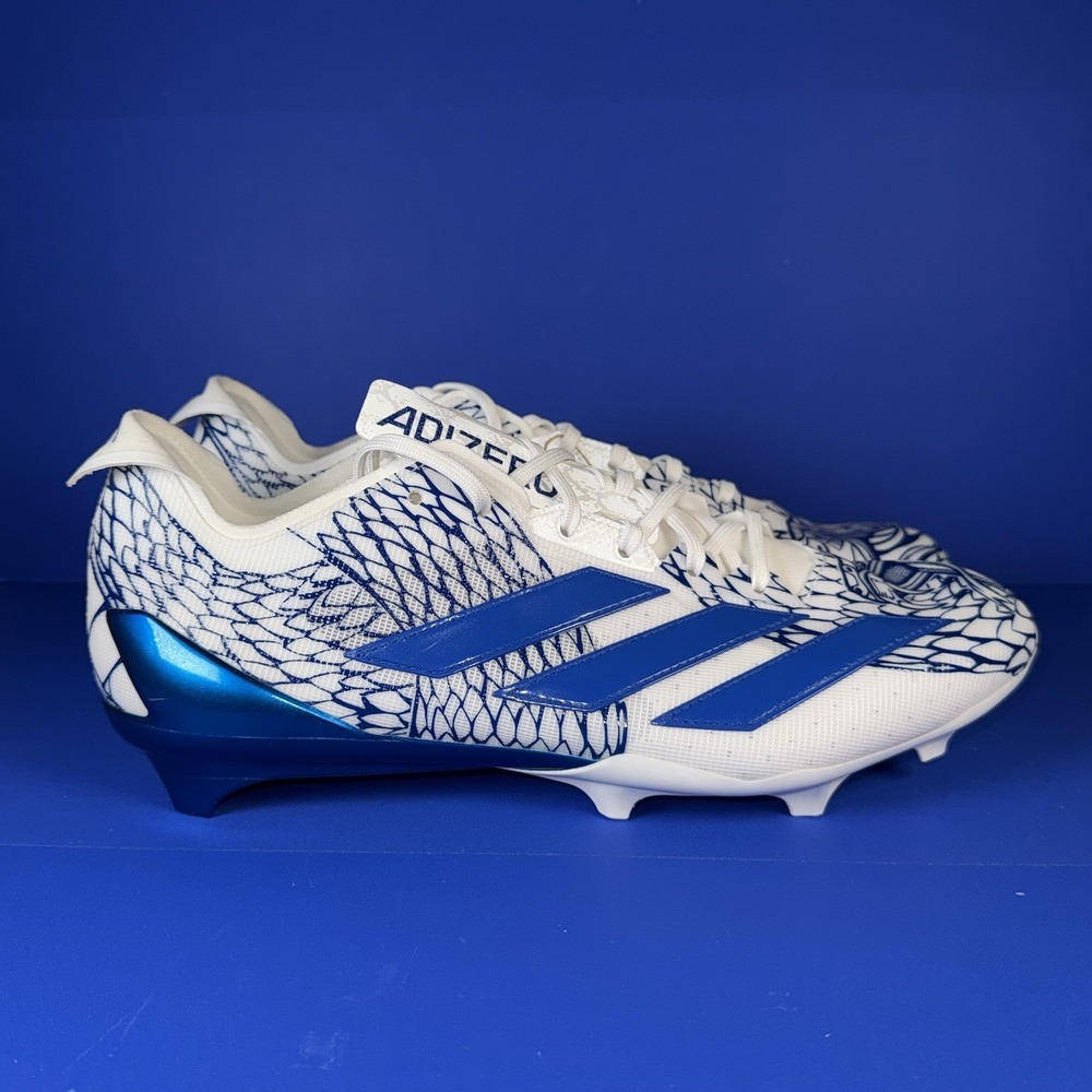 Adidas Adizero Electric Grafiti Football Cleats Blue White IH8569 Men's‎ Size 13